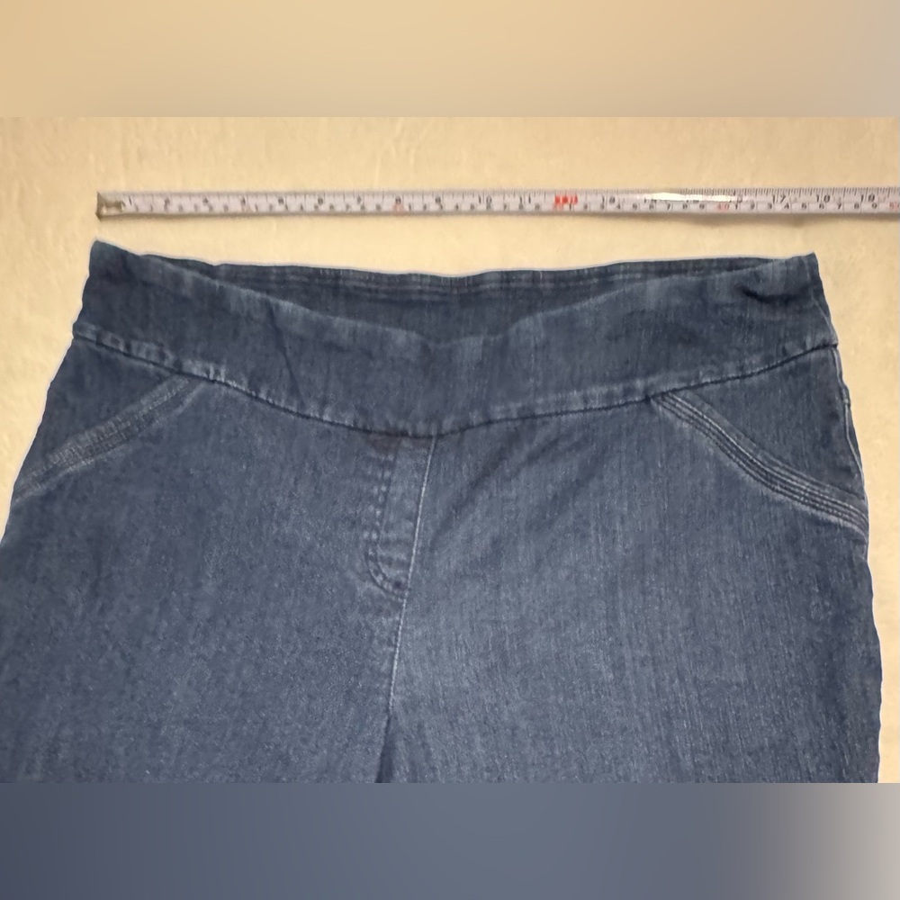Westbound Woman Dark Blue Stretch Denim Pants Size 18W Short - Picture 5 of 5